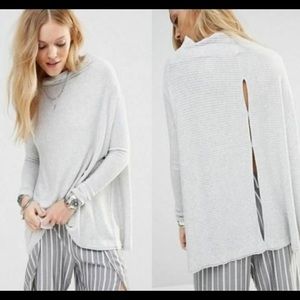 Free People Lover Rib Split Back Pullover